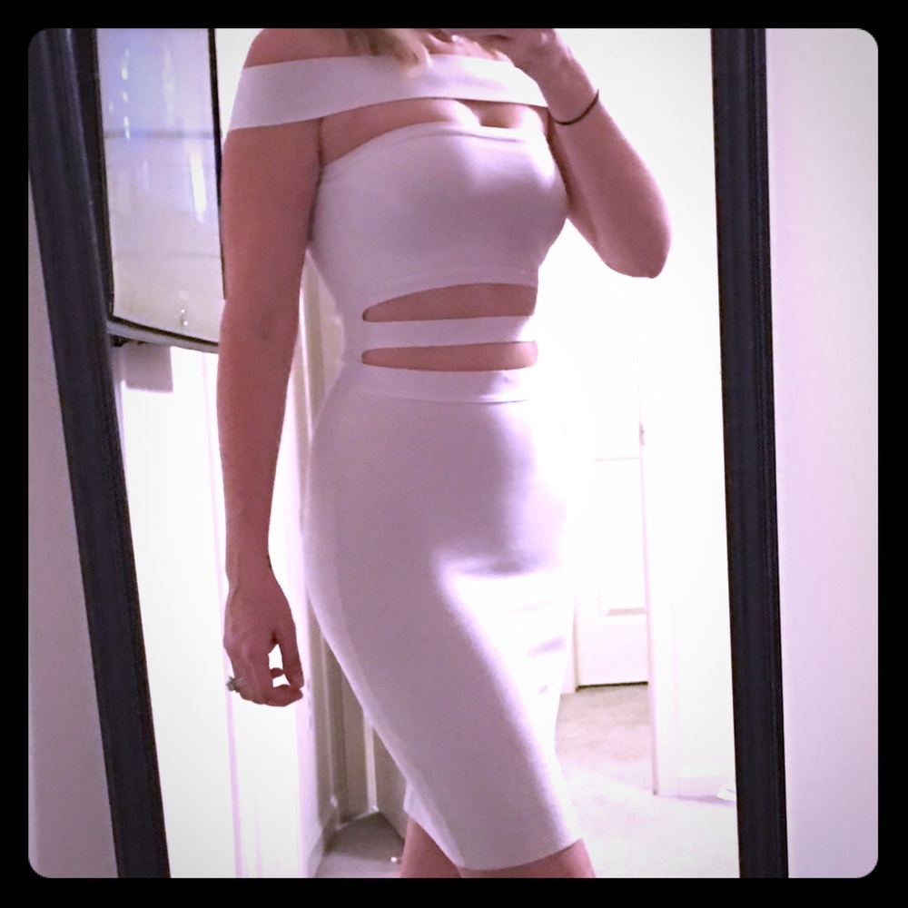 Sexy White Bebe Dress
